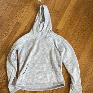 Athleta Gray Hooded Relaxed Sweatshirt